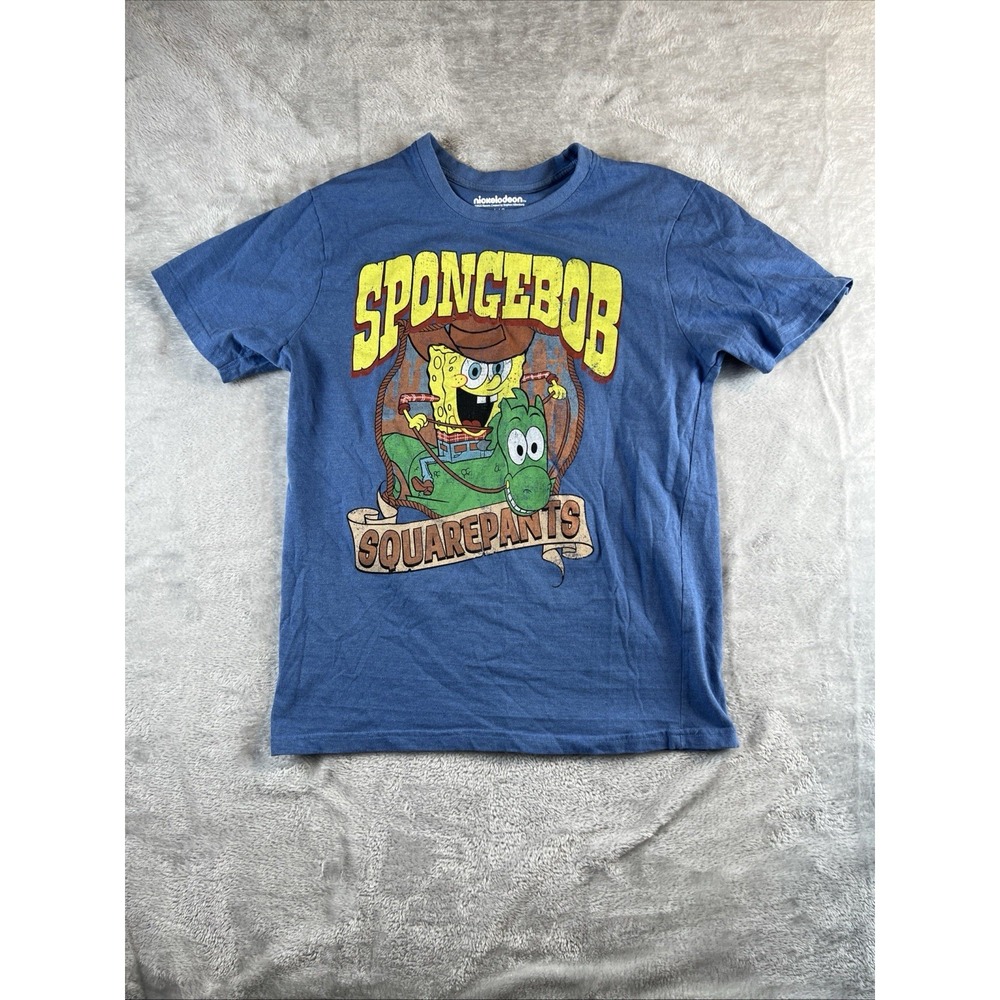 Spongebob SquarePants Nickelodeon Cowboy T-Shirt Men's Large Graphic Tee